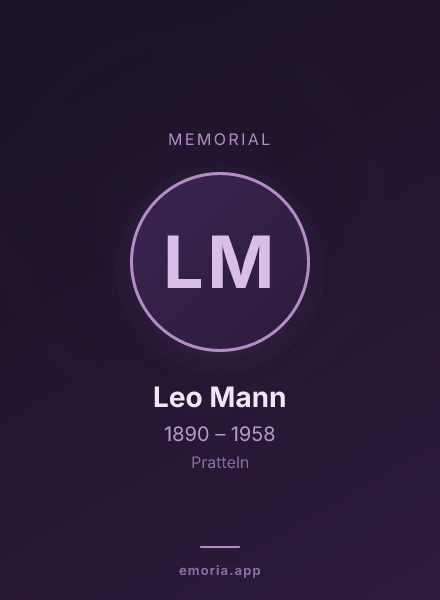 Memorial portrait of Leo Mann