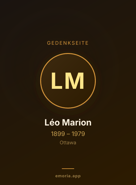 Gedenkportrait von Léo Marion