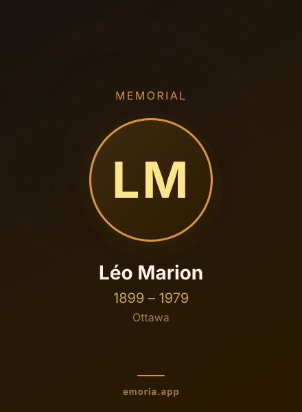 Memorial portrait of Léo Marion