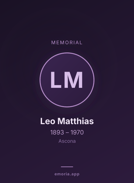 Memorial portrait of Leo Matthias