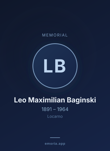 Memorial portrait of Leo Maximilian Baginski
