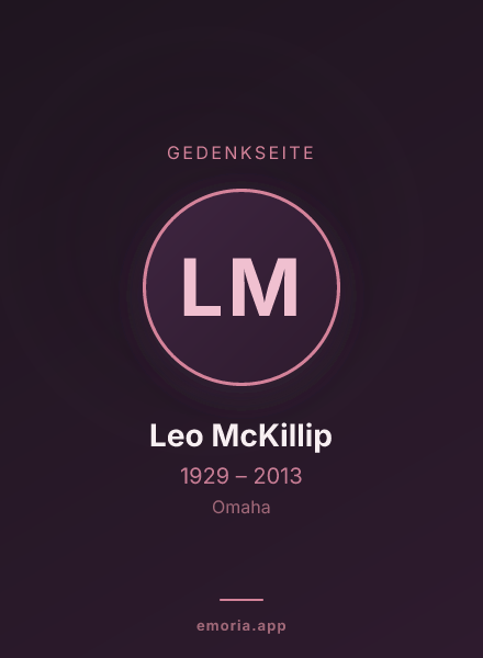 Gedenkportrait von Leo McKillip