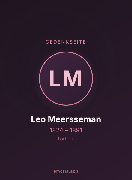 Gedenkportrait von Leo Meersseman