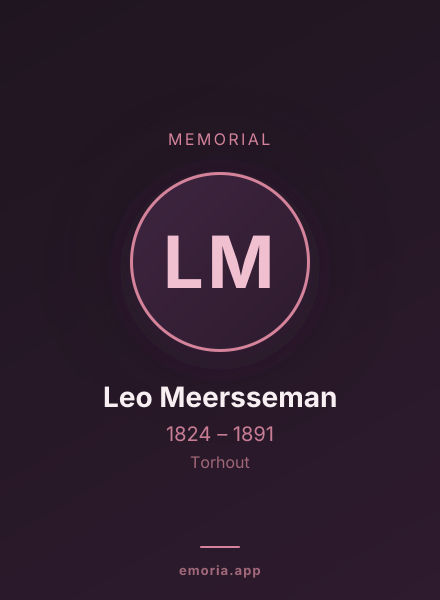 Memorial portrait of Leo Meersseman