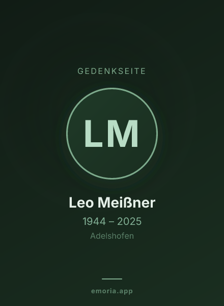 Gedenkportrait von Leo Meißner