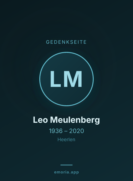 Gedenkportrait von Leo Meulenberg