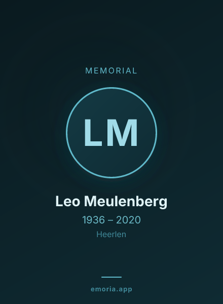 Memorial portrait of Leo Meulenberg