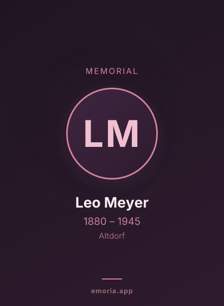 Memorial portrait of Leo Meyer