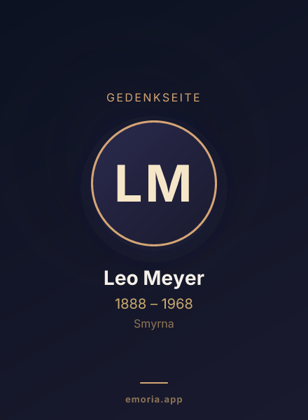 Gedenkportrait von Leo Meyer