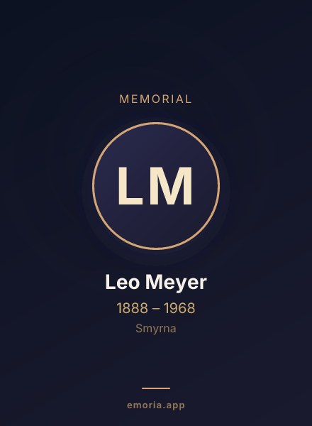 Memorial portrait of Leo Meyer