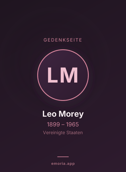 Gedenkportrait von Leo Morey