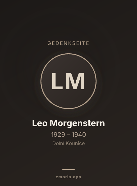 Gedenkportrait von Leo Morgenstern