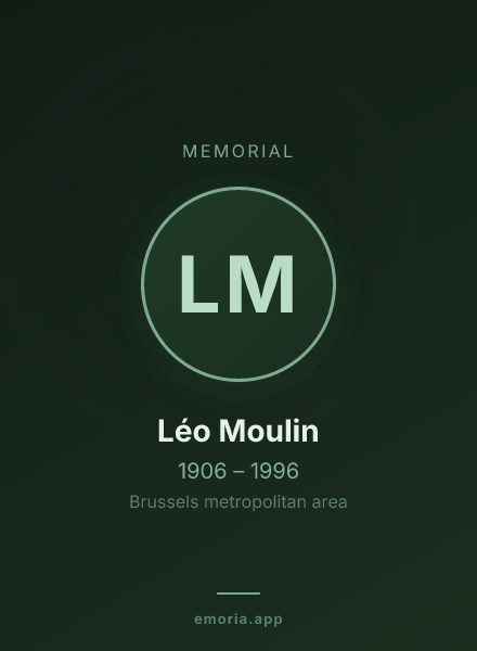 Memorial portrait of Léo Moulin