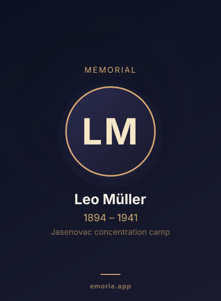 Memorial portrait of Leo Müller