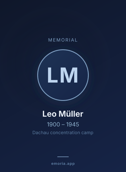 Memorial portrait of Leo Müller