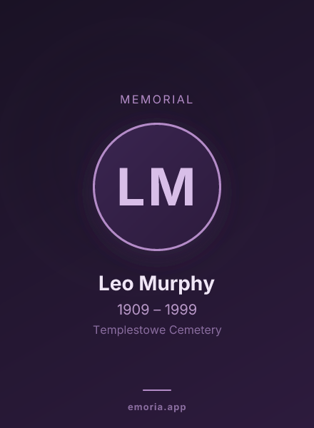 Memorial portrait of Leo Murphy