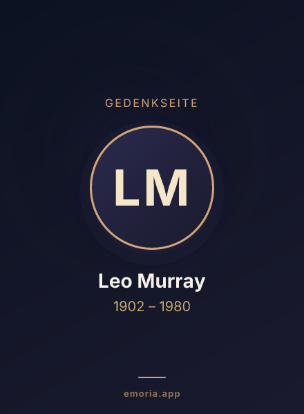 Gedenkportrait von Leo Murray