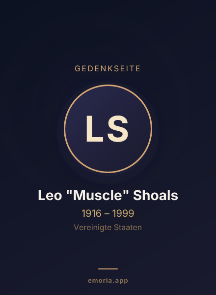 Gedenkportrait von Leo "Muscle" Shoals