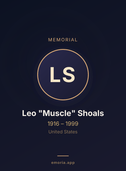 Memorial portrait of Leo "Muscle" Shoals