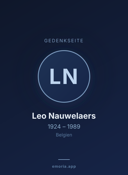 Gedenkportrait von Leo Nauwelaers