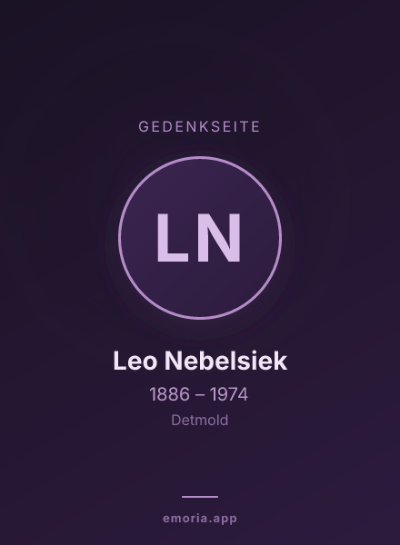 Gedenkportrait von Leo Nebelsiek