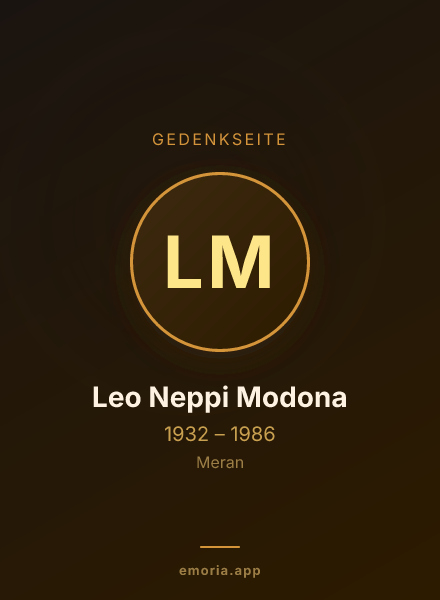 Gedenkportrait von Leo Neppi Modona