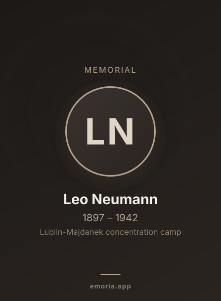 Memorial portrait of Leo Neumann