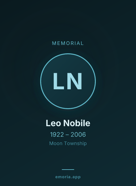 Memorial portrait of Leo Nobile