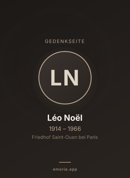 Gedenkportrait von Léo Noël