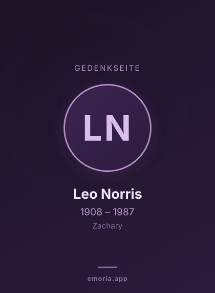 Gedenkportrait von Leo Norris