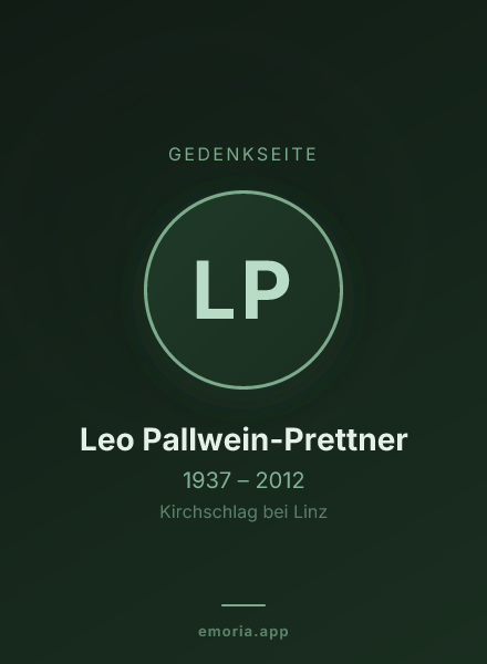Gedenkportrait von Leo Pallwein-Prettner