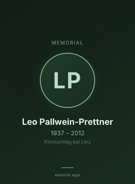 Memorial portrait of Leo Pallwein-Prettner