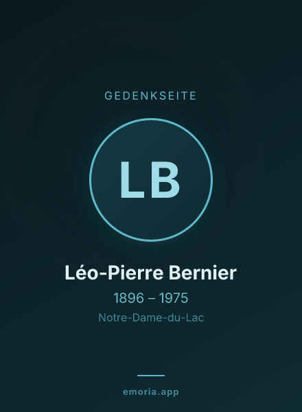 Gedenkportrait von Léo-Pierre Bernier