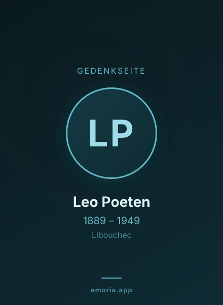 Gedenkportrait von Leo Poeten