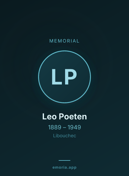 Memorial portrait of Leo Poeten