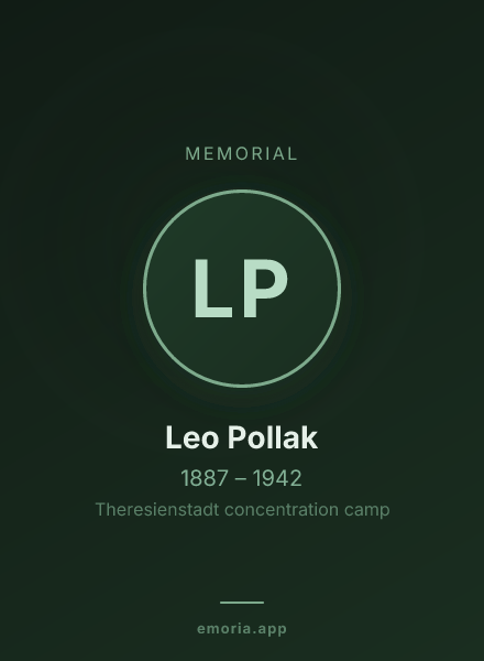 Memorial portrait of Leo Pollak