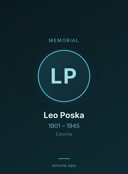 Memorial portrait of Leo Poska