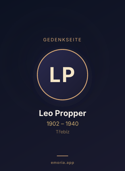 Gedenkportrait von Leo Propper