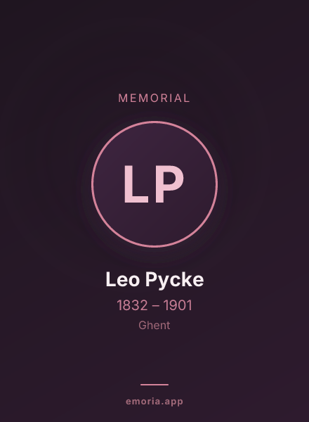 Memorial portrait of Leo Pycke