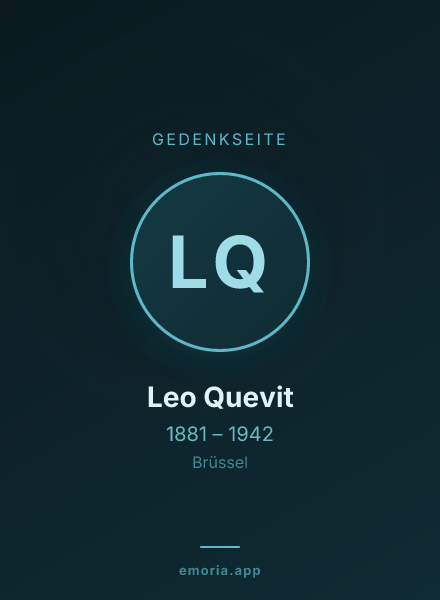 Gedenkportrait von Leo Quevit