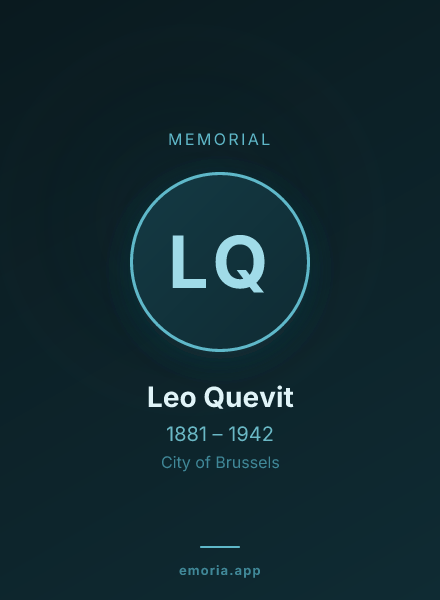 Memorial portrait of Leo Quevit