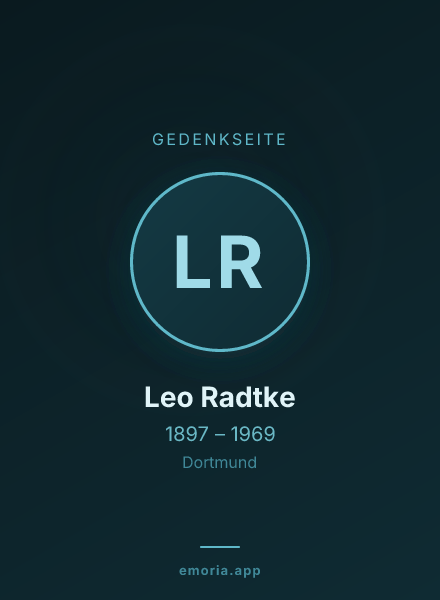 Gedenkportrait von Leo Radtke