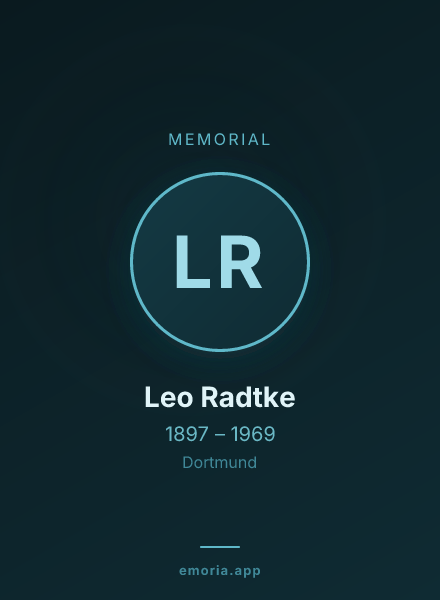Memorial portrait of Leo Radtke