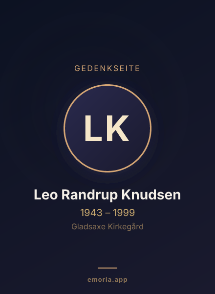 Gedenkportrait von Leo Randrup Knudsen