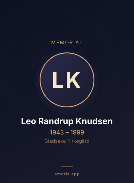 Memorial portrait of Leo Randrup Knudsen