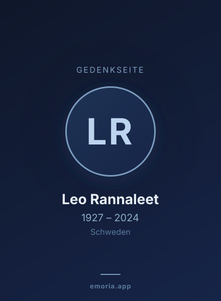 Gedenkportrait von Leo Rannaleet