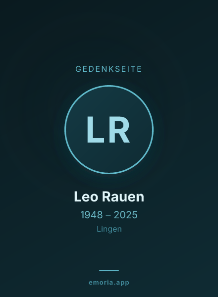 Gedenkportrait von Leo Rauen