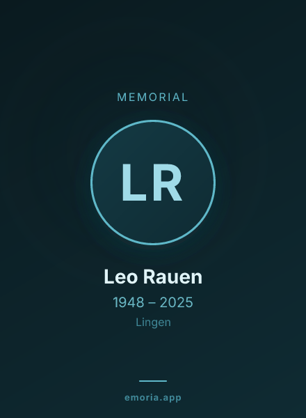 Memorial portrait of Leo Rauen