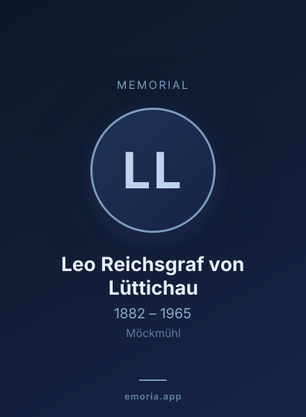 Memorial portrait of Leo Reichsgraf von Lüttichau