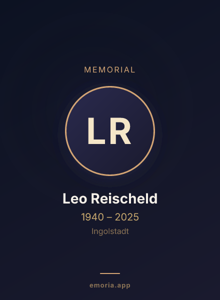 Memorial portrait of Leo Reischeld
